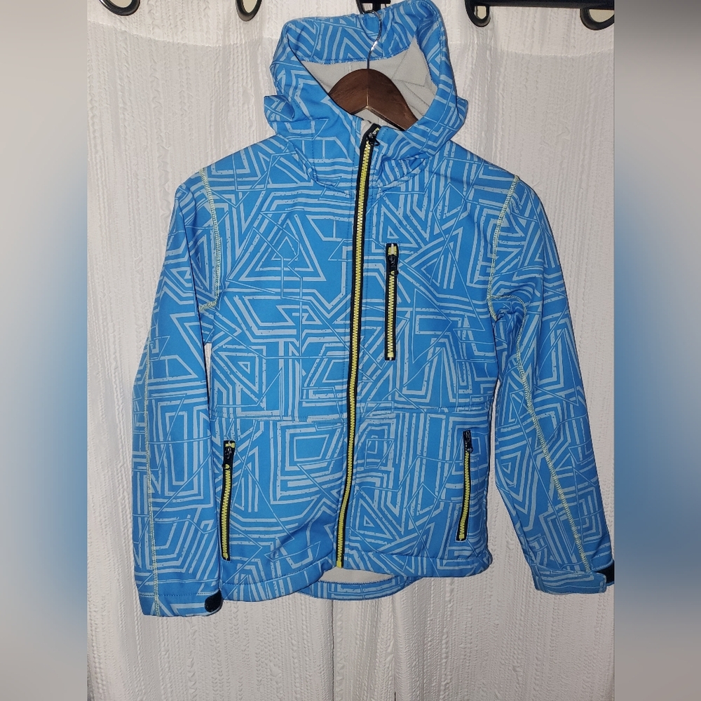 Youth 12/14 Pulse Blue Patterned Kids Coat